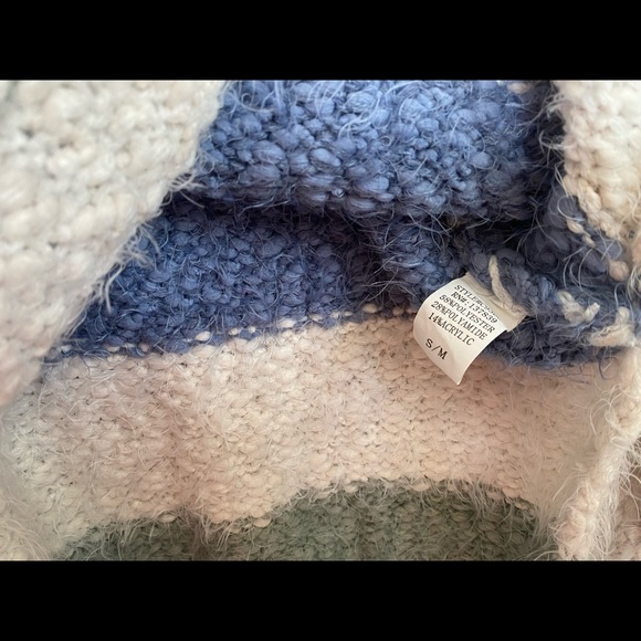 •NWOT•Altar’d State ‘Lovely Lash’ Tri-Color Striped Pullover Sweater - Picture 8 of 13